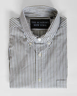 Load image into Gallery viewer, Washed Moss Green Bengal Stripe Cotton Shirt
