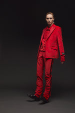 Load image into Gallery viewer, Red Velvet Tux Jacket: Archive Autumn/winter 22 collection sample
