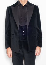 Load image into Gallery viewer, Black Velvet Tux Jacket : Archive A/W 22 Collection Sample
