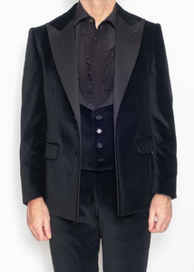 Black Velvet Tux Jacket : Archive A/W 22 Collection Sample