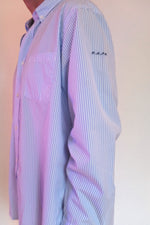 Load image into Gallery viewer, Washed Sky Blue Bengal Stripe Cotton Shirt
