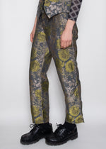 Load image into Gallery viewer, Floral Jacquard Fatigue Pant - From the Archives A/W 22 collection sample
