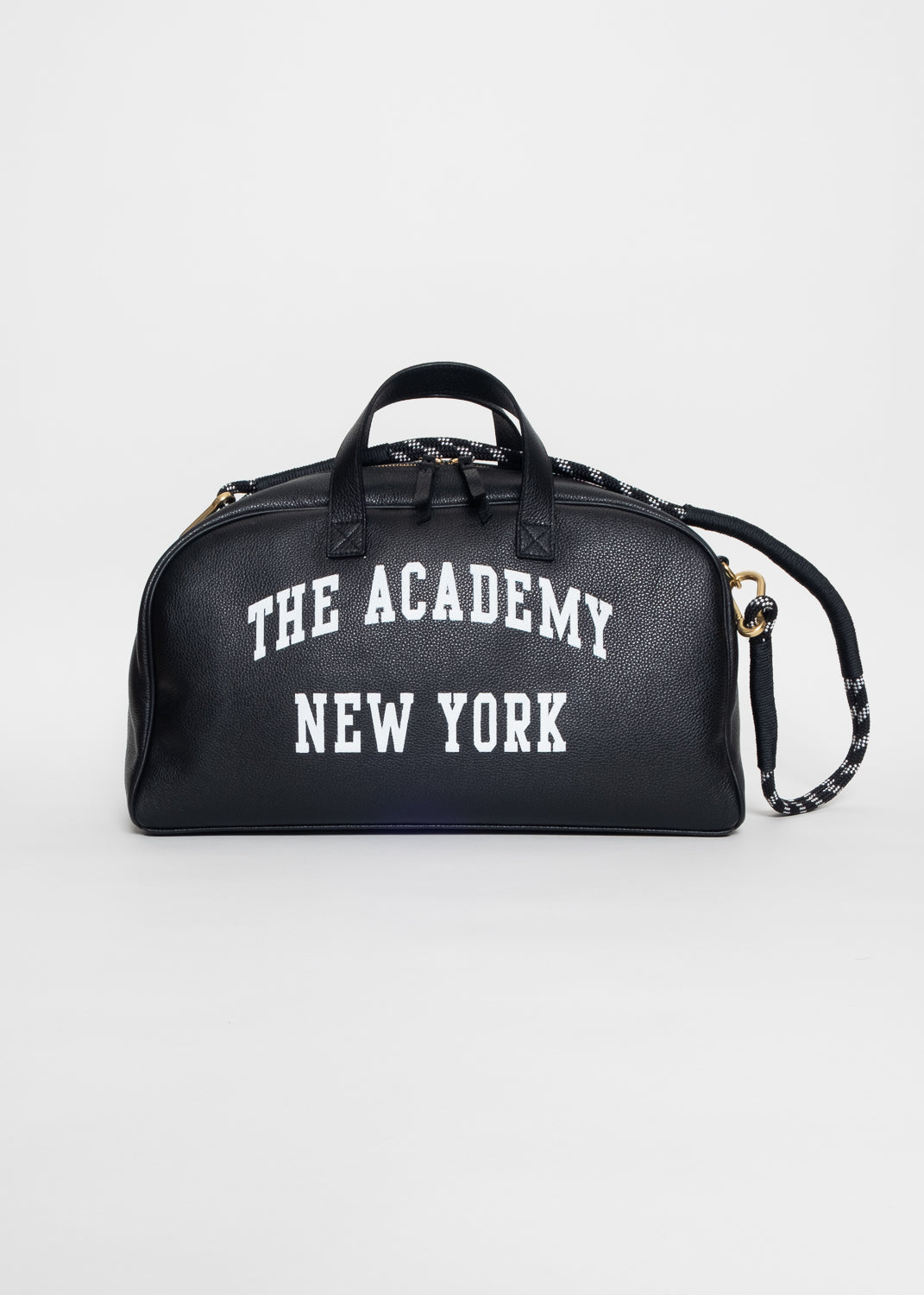 Academy Black Leather Gym Bag